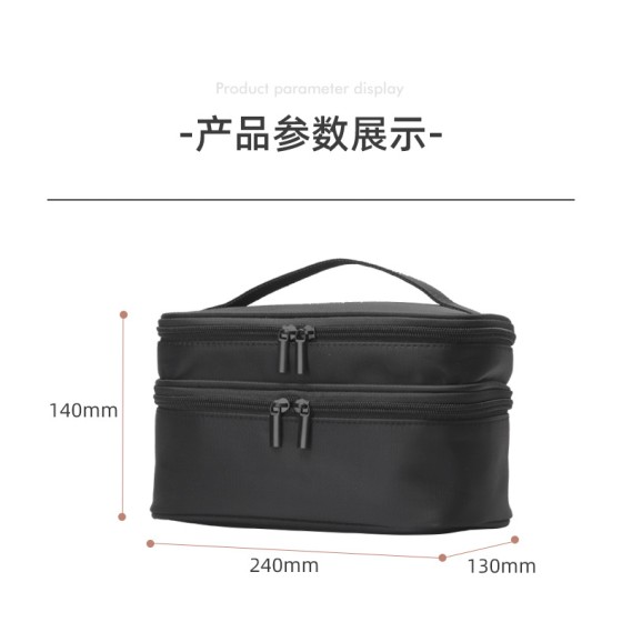 ins韩版化妆包双层彩妆工具包手提便携洗漱口红补妆收纳包防水
